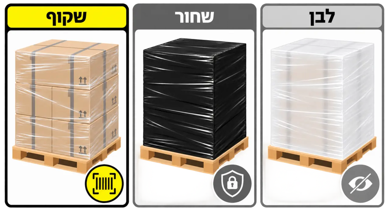 ניילון נצמד שחור, לבן או שקוף, מה עדיף לעסק?