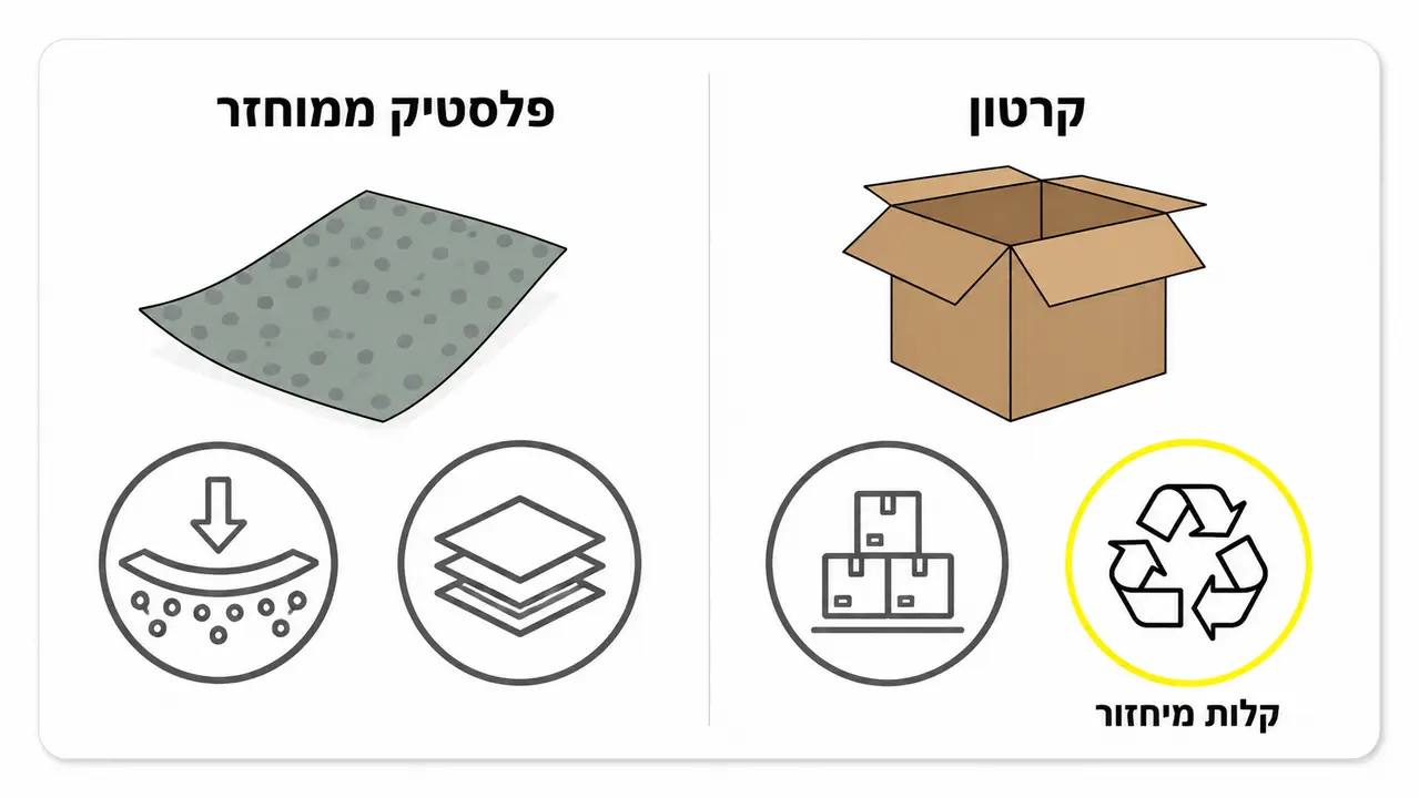 קרטון או פלסטיק מה מתאים לעסק