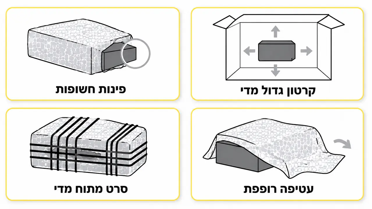 ארבע טעויות שהורסות אריזה טובה