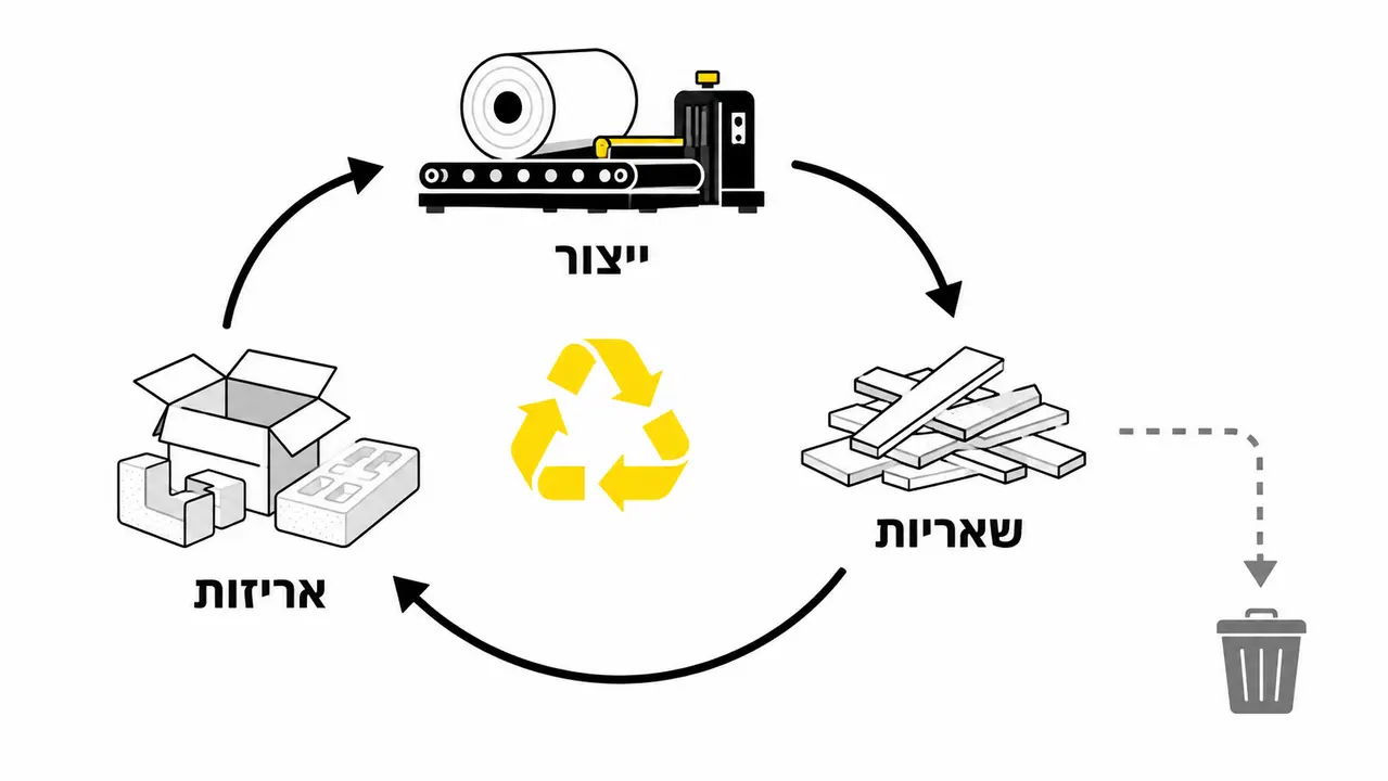 מחזור עודפי ייצור ואריזה אחראית