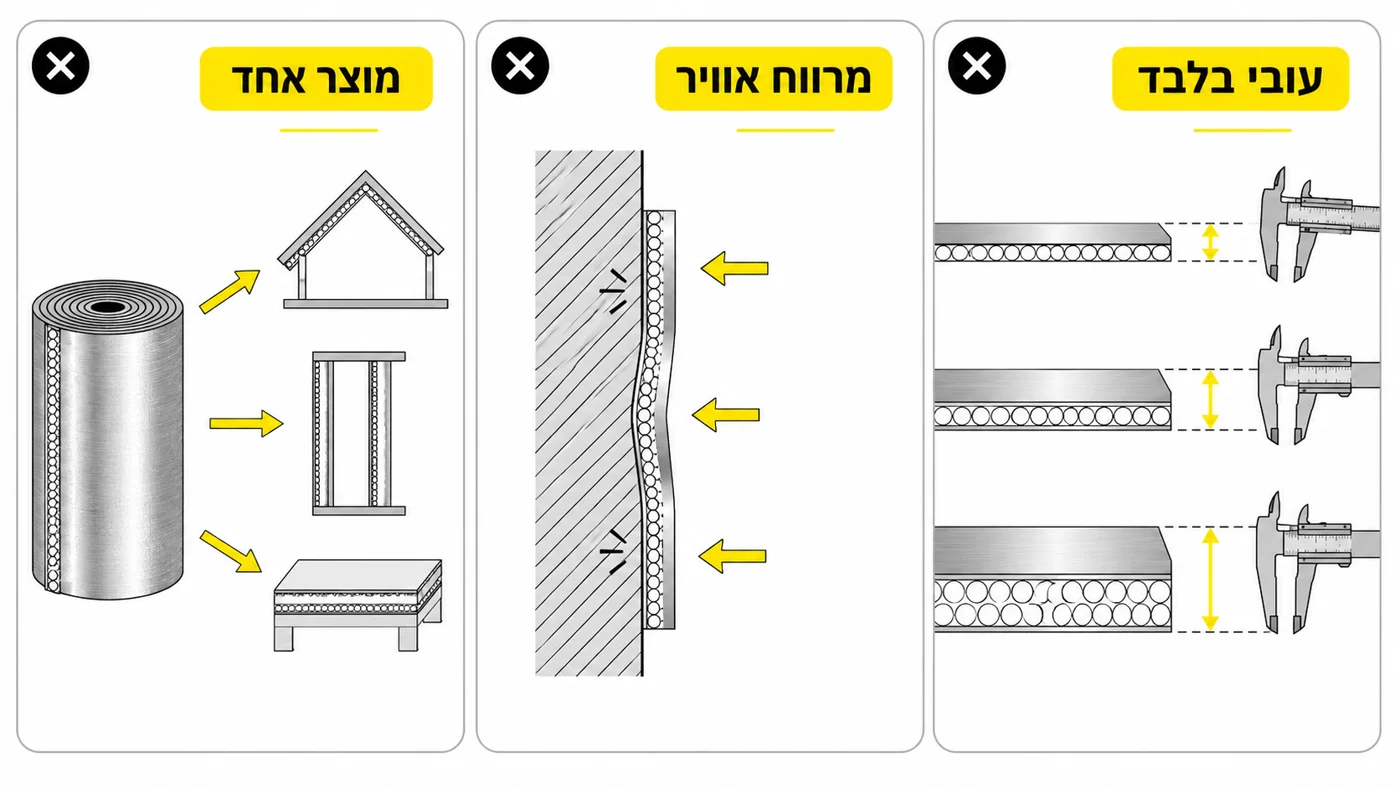 הטעויות החוזרות בבחירת מוצרי בידוד