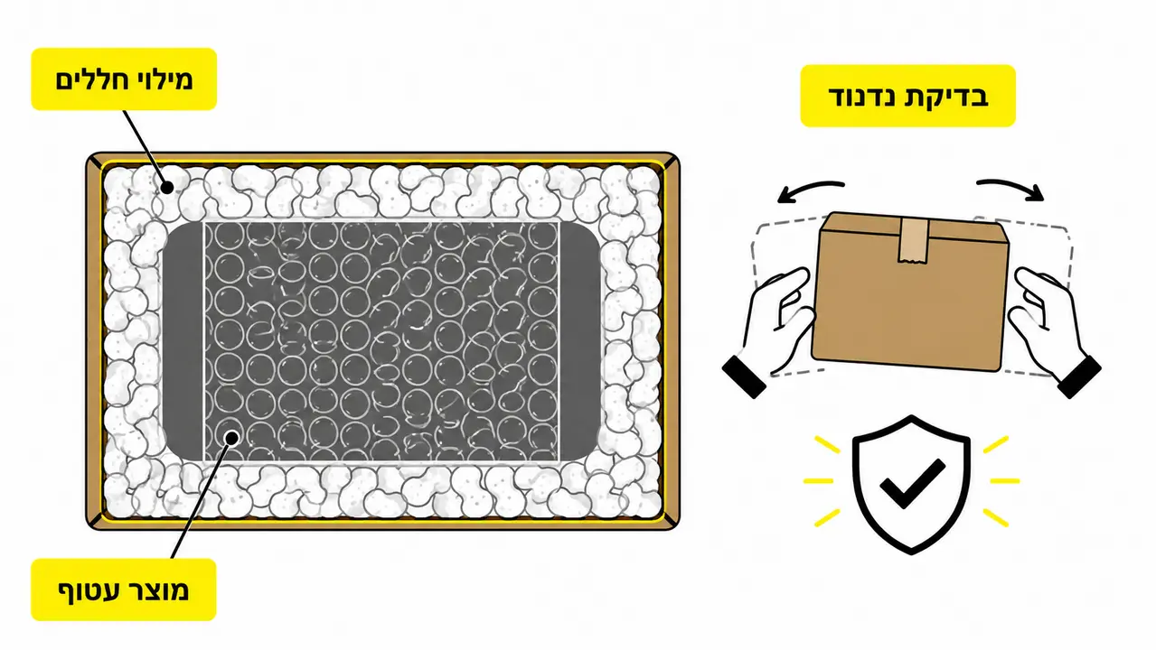 מילוי חללים שמונע מהמוצר לטייל