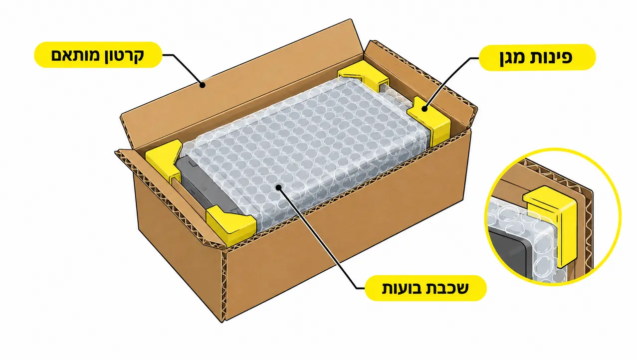 איך לשלב ניילון בועות ממוחזר עם קרטון לבניית אריזה ירוקה